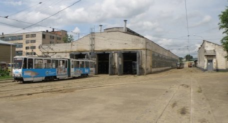 Трамвайне депо на вулиці Промисловій