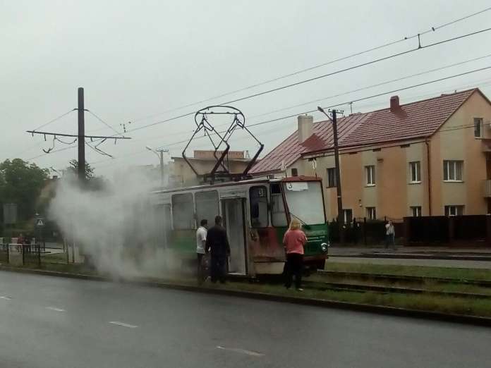 У Львові задимівся трамвай