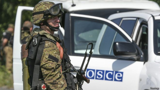 ОБСЄ виявила понад сто одиниць військової техніки окупантів поза межами зберігання