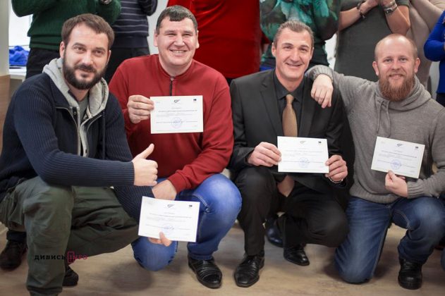 Ярослав Боднарук на вручені сертифікатів про завершення навчання у «Школі лідерства для учасників бойових дій»