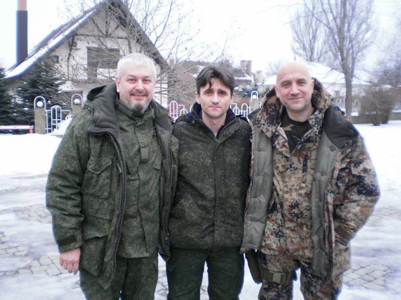 Прилєпін у товаристві сербського терориста-снайпера Декі.