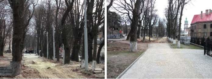 Головну алею парку «На валах» відновлять до кінця травня Головну алею парку «На валах» відновлять до кінця травня