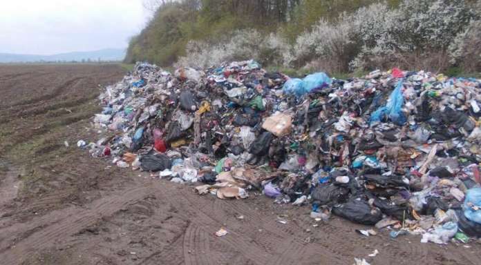 На Самбірщині біля траси скинули гори сміття. Стрілки вказують на Львів (фото) На Самбірщині біля траси скинули гори сміття. Стрілки вказують на Львів (фото)