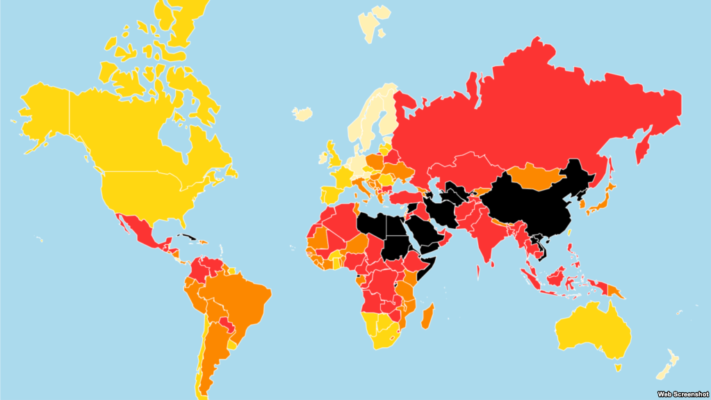 Україна піднялася на п’ять позицій у рейтингу свободи преси