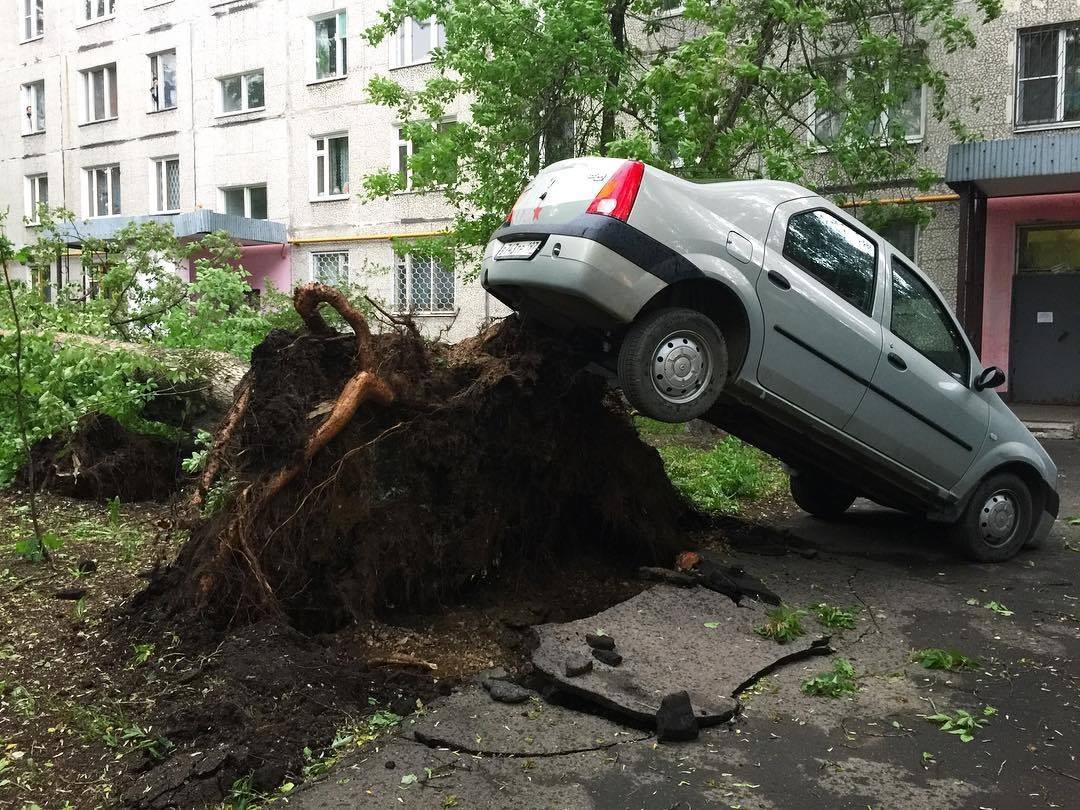 На Москву обрушився ураган: вітер валить дерева і дахи, шестеро людей загинули (фото)