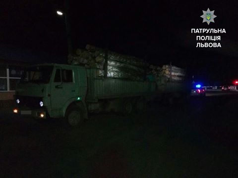 Патрульні затримали вантажівку з деревиною - 1