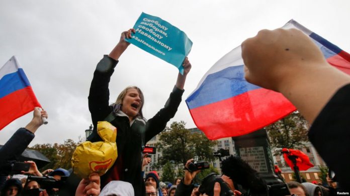 У Росії протестували проти влади Путіна У Росії протестували проти влади Путіна