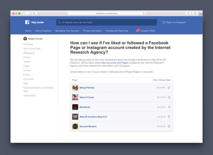 Facebook створив розділ з переліком акаунтів російських тролів Facebook створив розділ з переліком акаунтів російських тролів