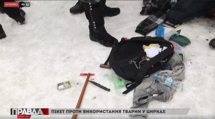 Пікет біля львівського цирку: поліція затримала активістів (відео) Пікет біля львівського цирку: поліція затримала активістів (відео)