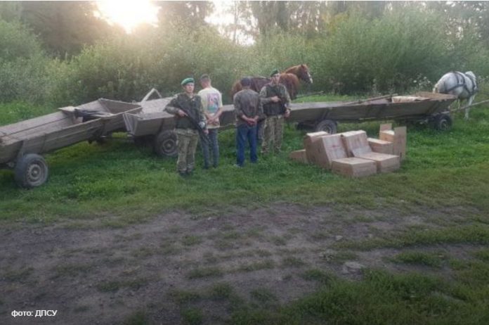 На Буковині перевозили контрабанду цигарок на кінному каравані На Буковині перевозили контрабанду цигарок на кінному каравані