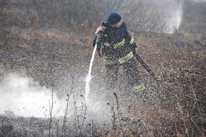 На Сокальщині рятувальники гасили пожежу торфу На Сокальщині рятувальники гасили пожежу торфу