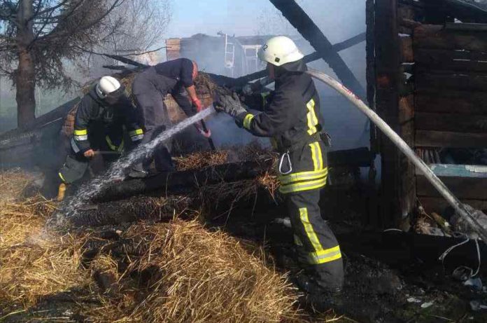 На Самбірщині вщент згоріла господарська будівля На Самбірщині вщент згоріла господарська будівля