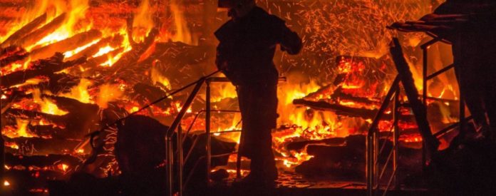 На Львівщині через пожежу у сауні мало не згорів чоловік