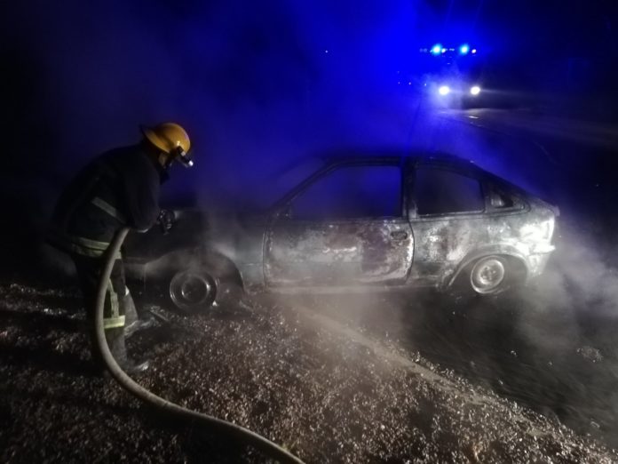На Львівщині вщент згорів автомобіль На Львівщині вщент згорів автомобіль