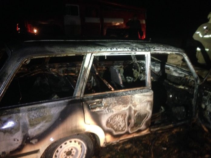 На Жовківщині згорів автомобіль На Жовківщині згорів автомобіль