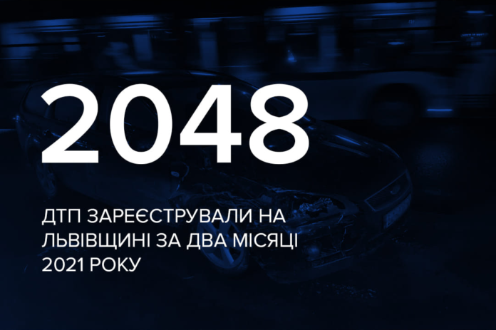 За два місяці 2021 року на Львівщині сталося понад 2 тисячі ДТП За два місяці 2021 року на Львівщині сталося понад 2 тисячі ДТП