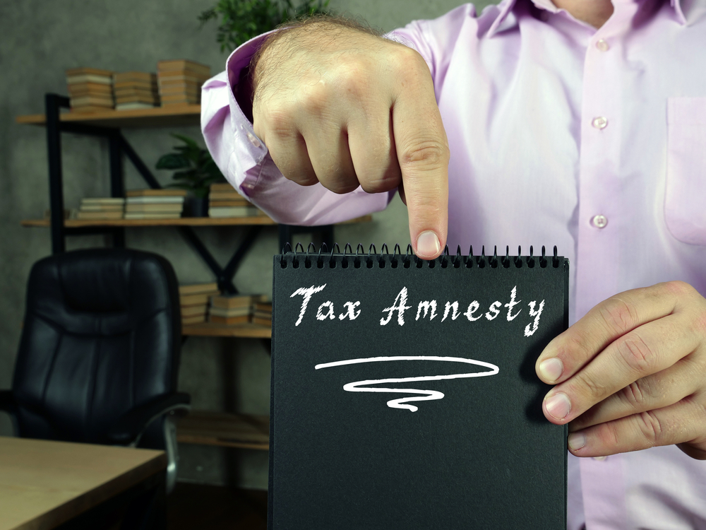 Juridical concept meaning  Tax Amnesty    with phrase on the pi
