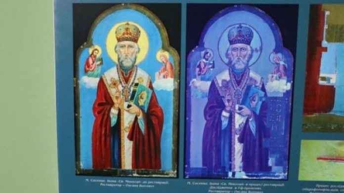 На Львівщині з-під олійної фарби вивільнили унікальні ікони Модеста Сосенка На Львівщині з-під олійної фарби вивільнили унікальні ікони Модеста Сосенка
