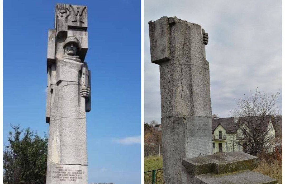 Під Львовом знищили пам'ятник енкаведистам, які боролися з українським підпіллям