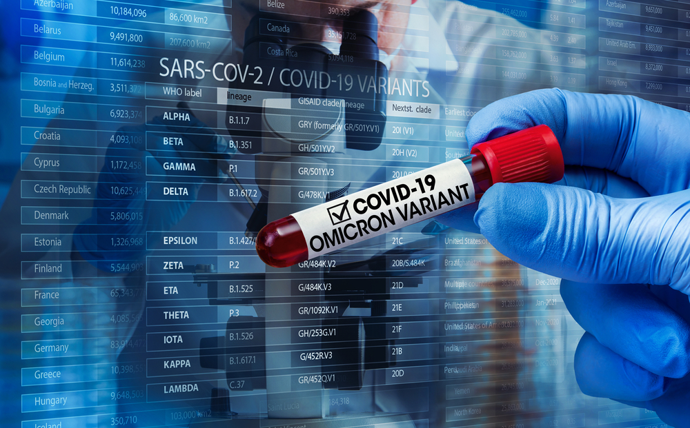 Researcher with blood sample of New Variant of the Covid-19 Omic