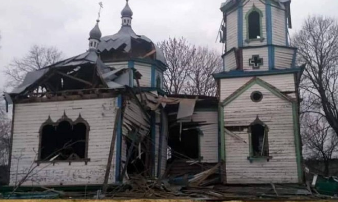 На Житомирщині окупанти знищили церкву Різдва Пресвятої Богородиці