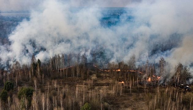 У районі ЧАЕС горять понад 10 тис гектарів лісів, окупанти не пускають пожежників