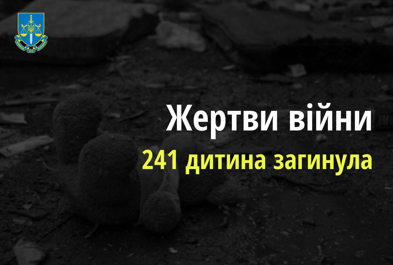 російські окупанти вбили 241 дитину