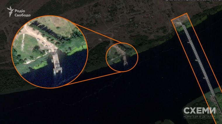 Під Херсоном окупанти облаштували нову переправу для перевезення військової техніки через Дніпро - 2