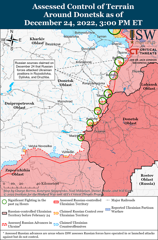 Росіяни сповільнили наступ на Бахмут і хочуть тактичну або оперативну паузу, – ISW - 2
