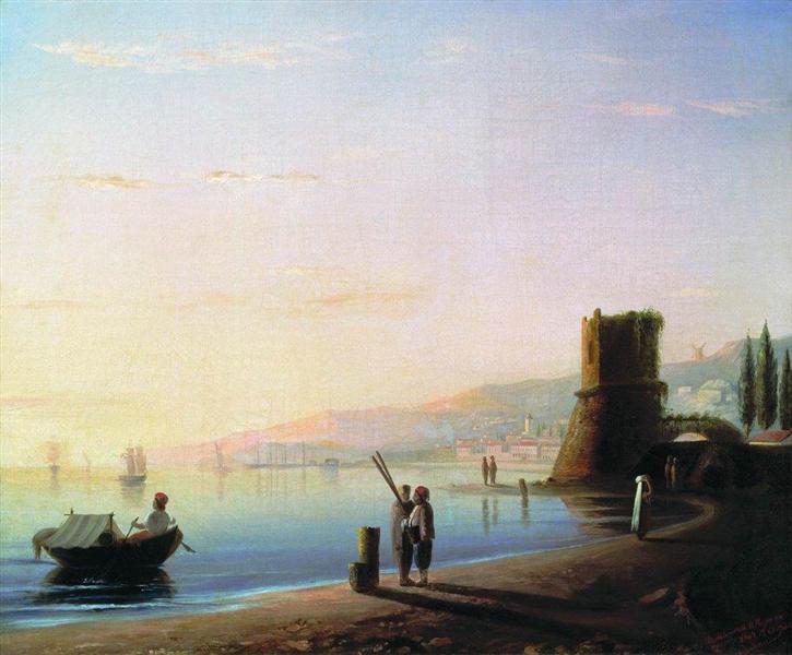 Іван Айвазовський. «Причал у Феодосії», 1840 р., 