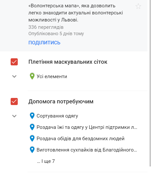 У Львові створили мапу, на якій зібрали волонтерські ініціативи - 2
