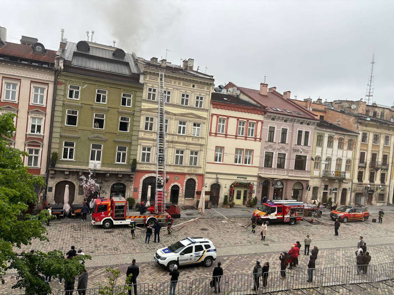 пожежа на площі Ринок у Львові