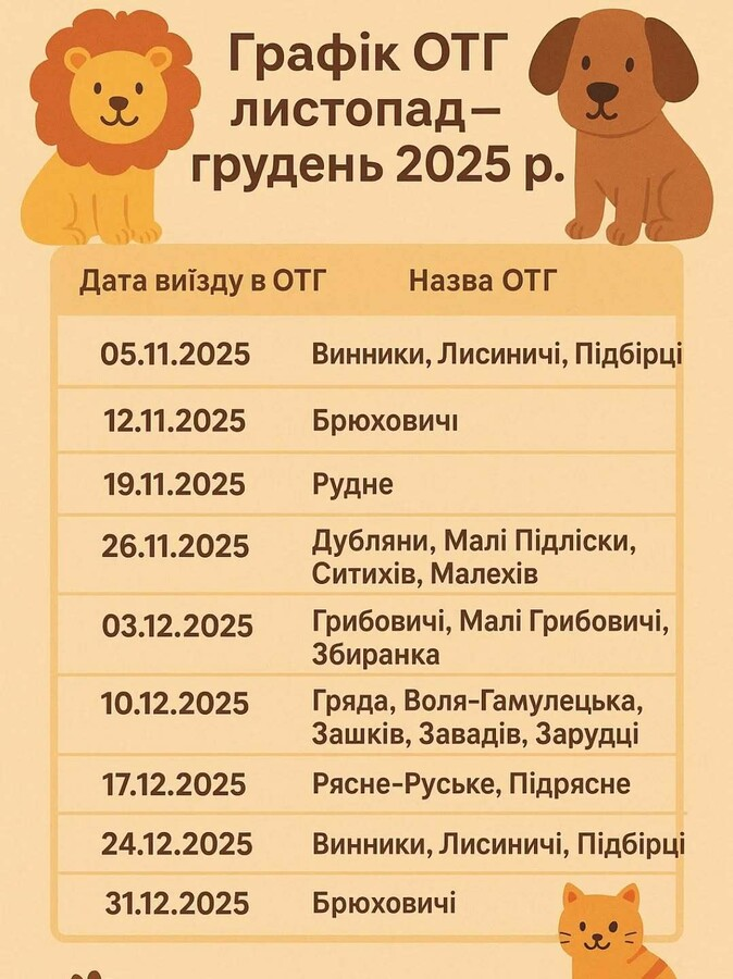 Коли у Львові ловитимуть безпритульних тварин: графік до кінця року - 2