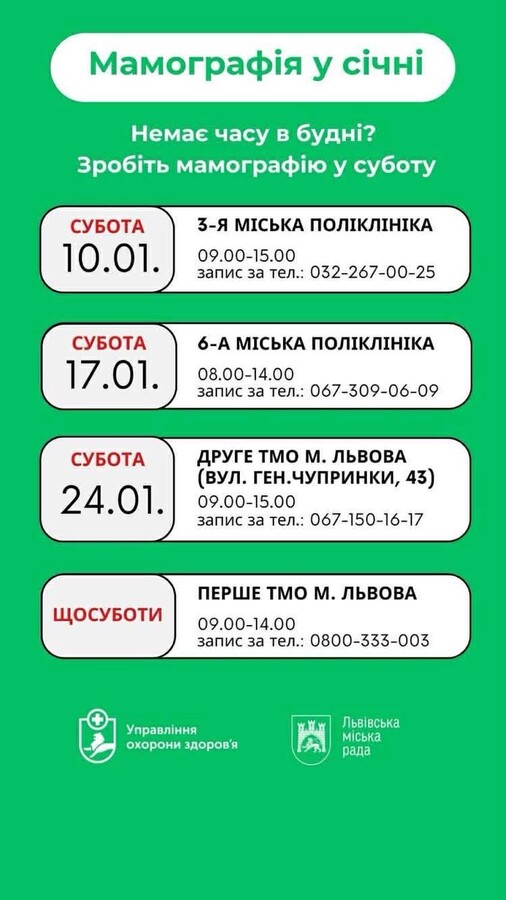 У січні львів’янок запрошують на безкоштовне мамографічне обстеження - 1