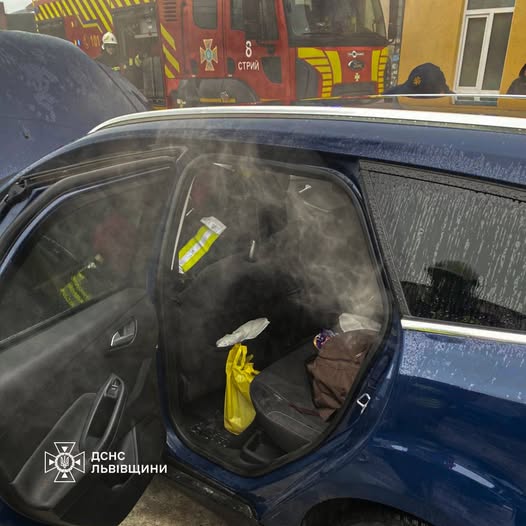 Рятувальники Львівщини ліквідували пожежу авто та витягли швидку зі снігу - 1