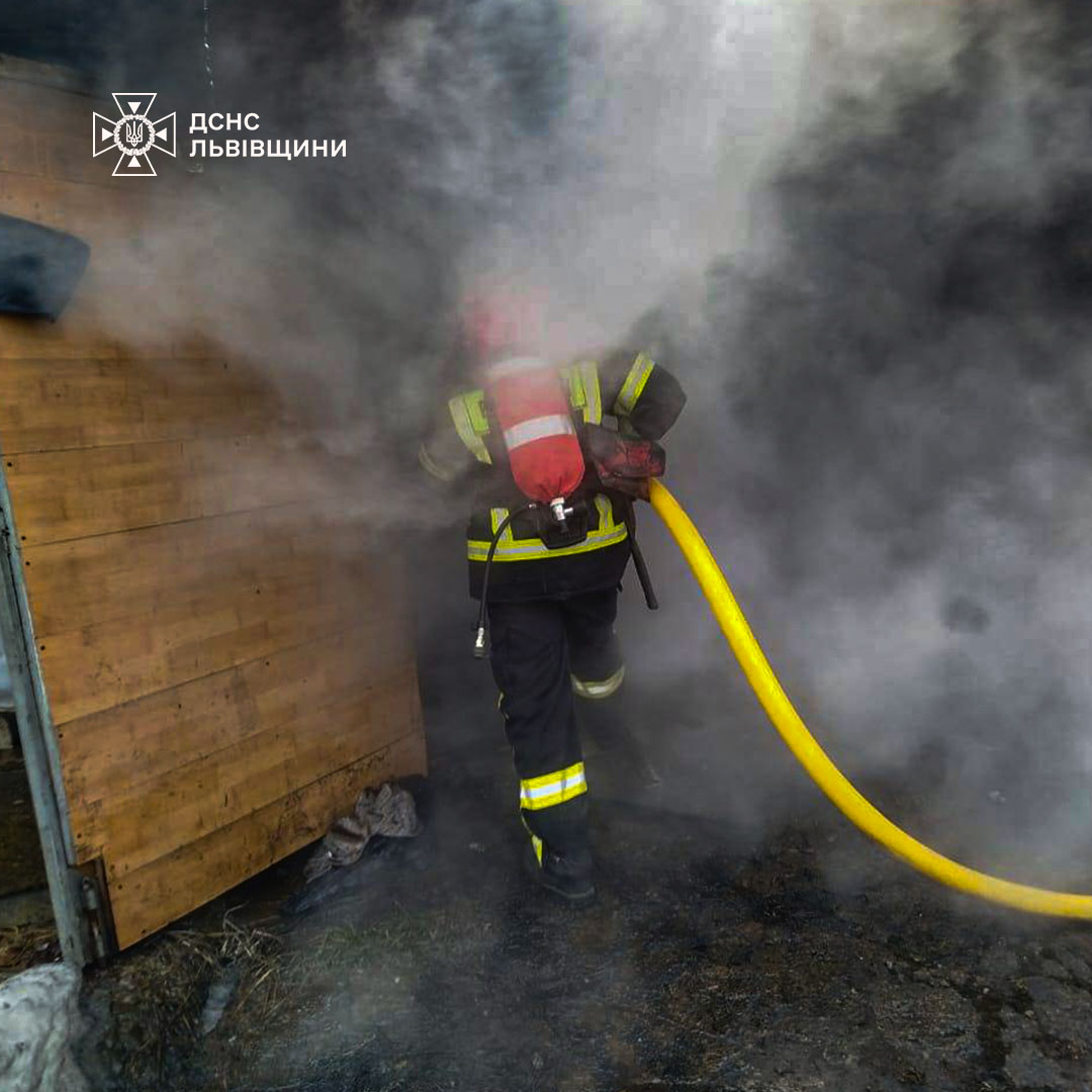 На Львівщині за добу ліквідували три пожежі: горіли два авто та гараж - 1