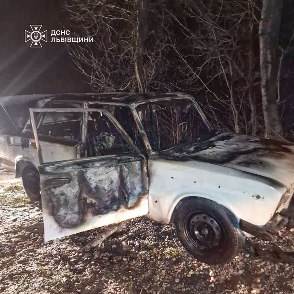На Стрийщині вщент згорів легковик - 1