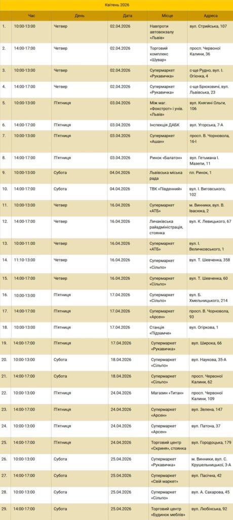 Як львівський Екобус працюватиме у квітні — графік - 1