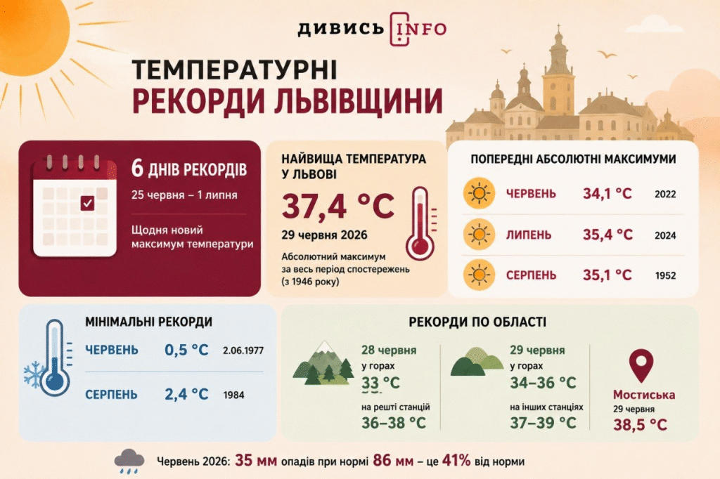 Майже 39°C: коли на Львівщині було найспекотніше літо та найбільші дощі - 1